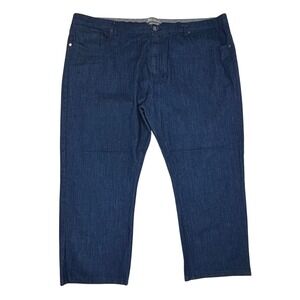 Paulo Solari Modern Fit Dark Wash Denim Jeans Mens 50W 32L Actual Inseam 26.5